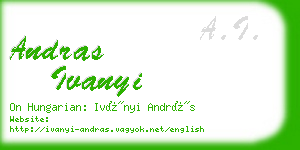 andras ivanyi business card